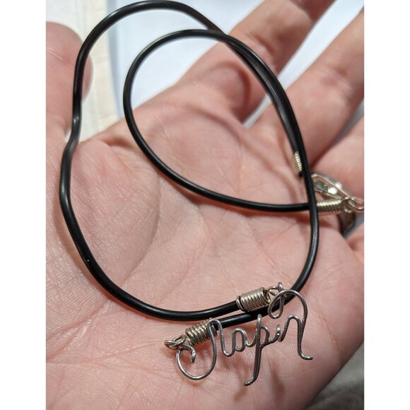 Wire Wrapped Cursive "Japan" Pendant Necklace - Picture 4 of 7